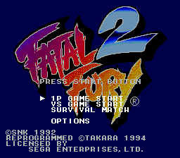 Заставка игры Fatal Fury 2